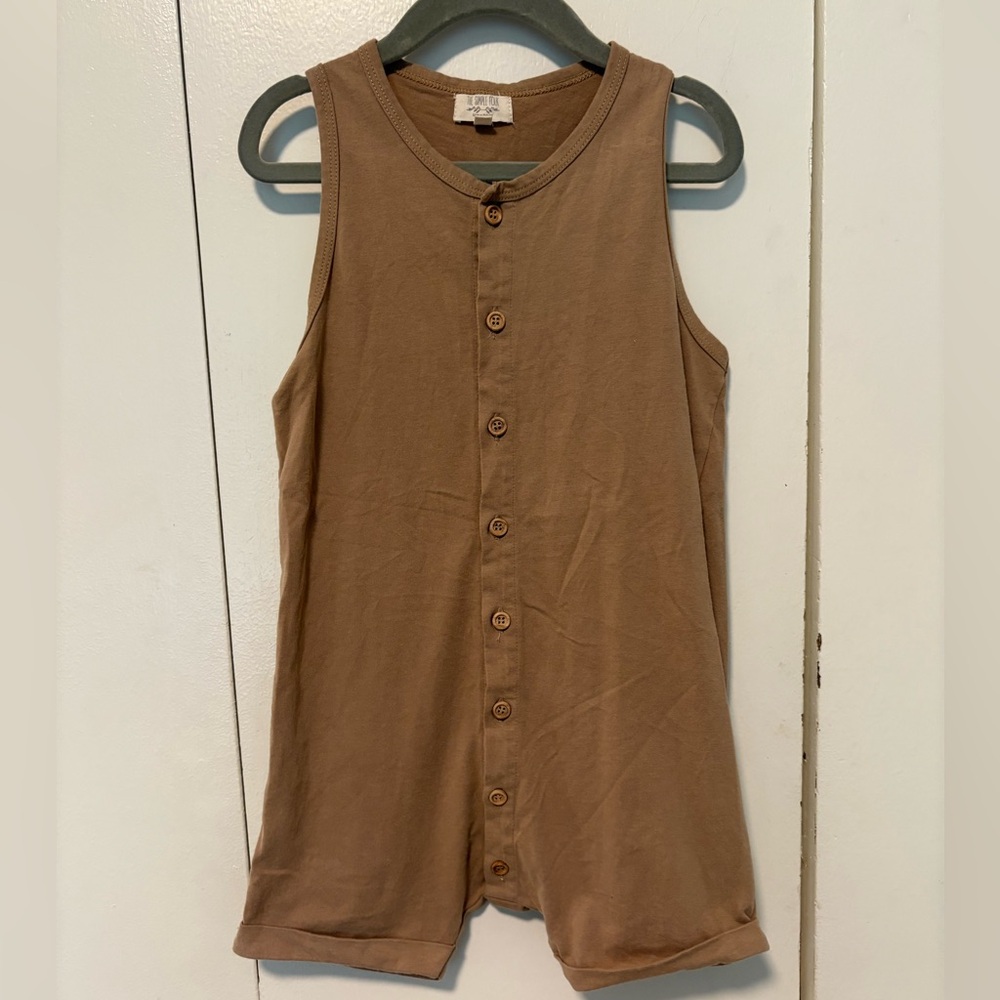 The simple folk kids size 4-5 romper, beach bum playsuit, made in Portugal, EUC